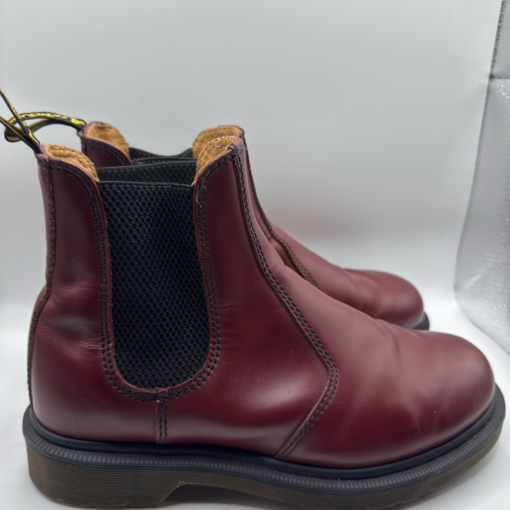 Dr. Martens Burgundy Chelsea Ankle Boots